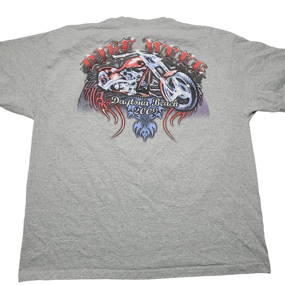 Bike Week Daytona Beach 2009 Mens T-Shirt XL Harley-Davidson Motorcycle Skull